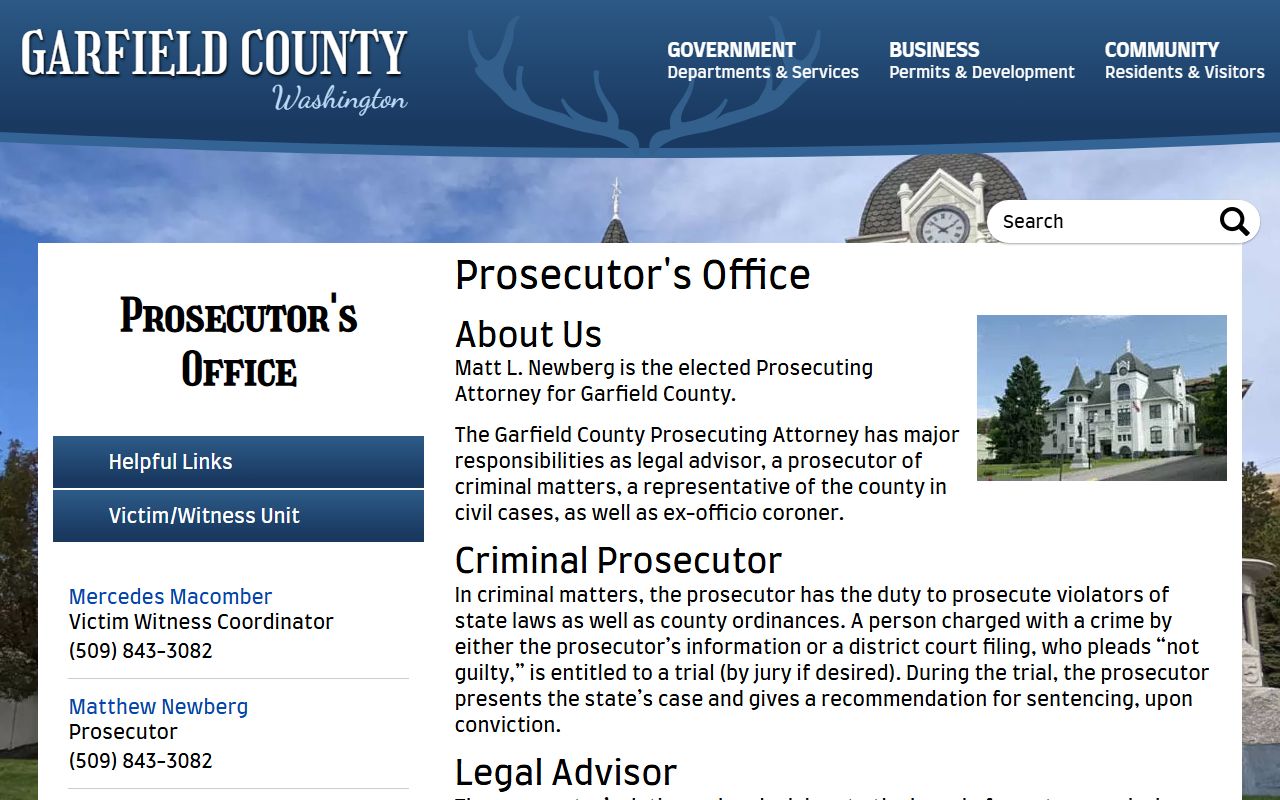 Garfield County Prosecuting Attorney official page